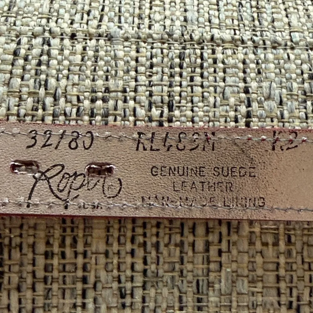 VINTAGE red suede Roper belt